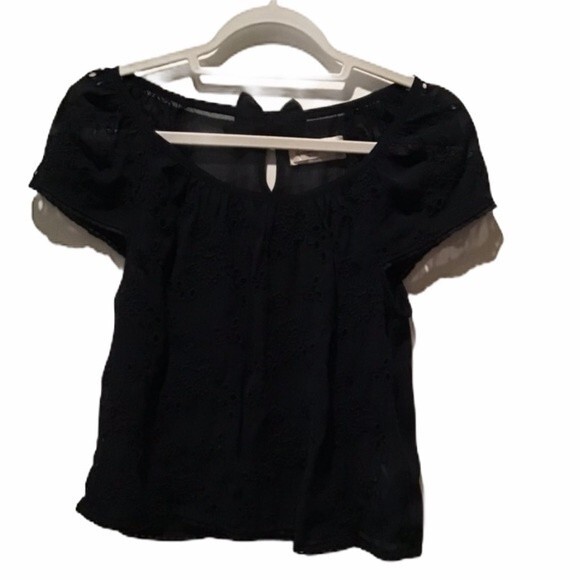 Abercrombie Sheer Navy Blue Top - Picture 1 of 5